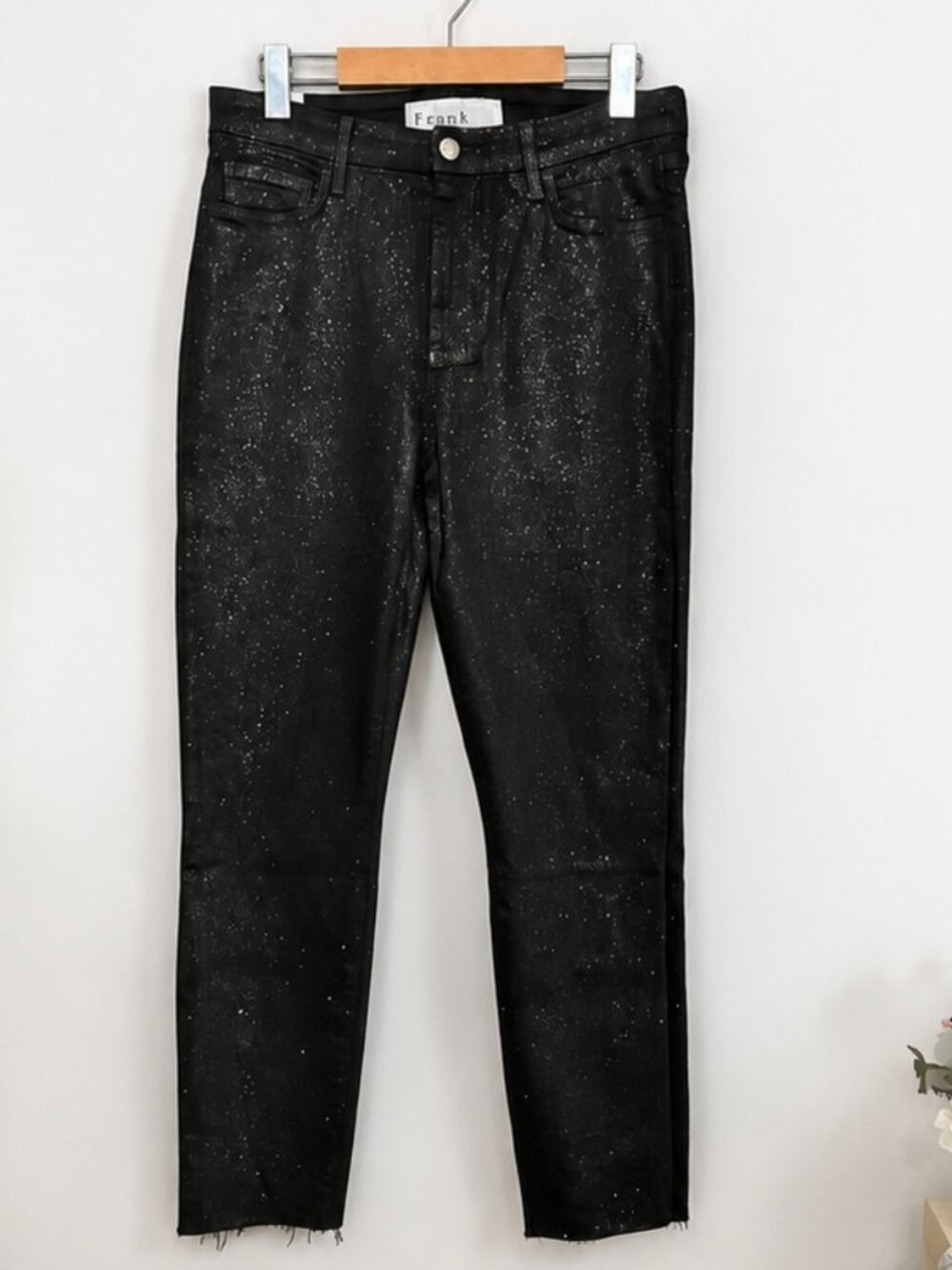 Frank & Eileen Sligo Gold Glitter Wax Slim Denim Jean